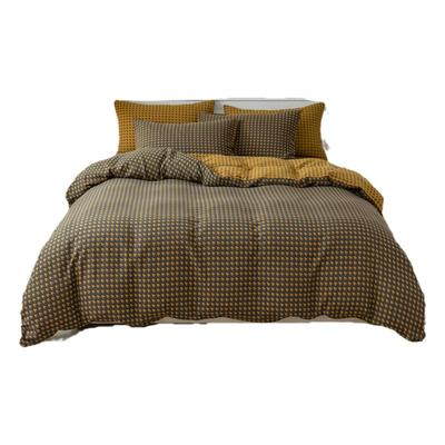 无印良品全棉双层纱裸睡四件套