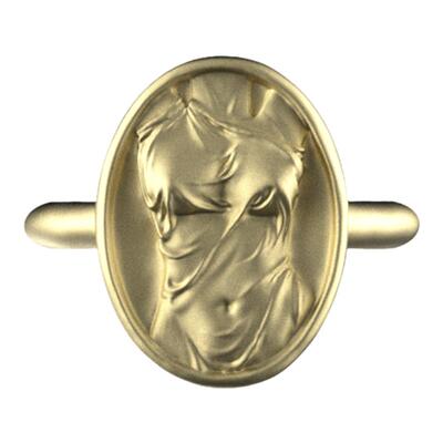 艺术硬币复古浮雕原创银饰戒指