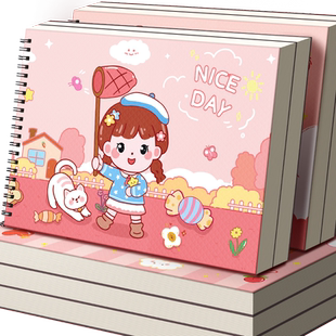 A4加厚空白图画本儿童画画本幼儿园绘画本小学生专用画册手绘本美术马克笔绘画纸素描涂鸦速写本子画图涂色本