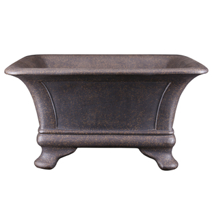 高档精品名家大四方飘口古铜泥奎面黄杨五针黄山松翠球柏树盆景盆