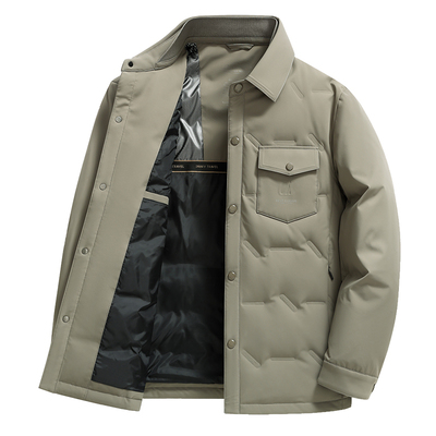 恒源祥90%羽绒服翻领衬衫外套