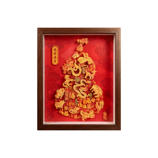 锦福五台山桌面摆件葫芦文创礼品乔迁礼物手工实用客厅装饰品礼物