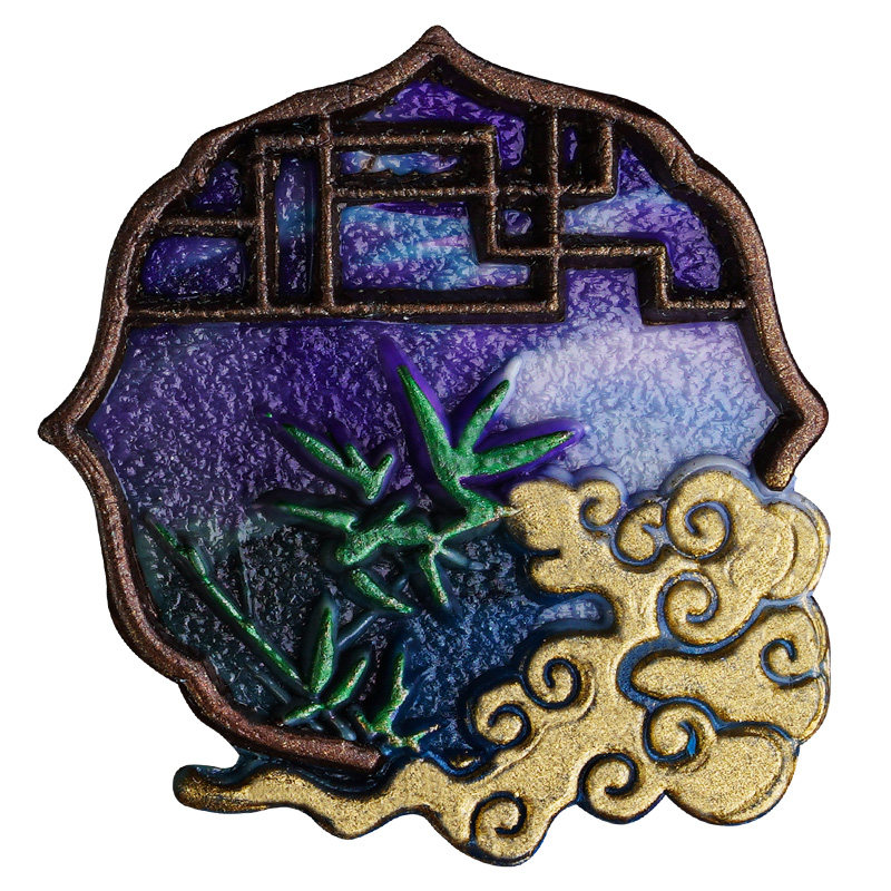 【羽墨文原创】火漆印章头浮雕磨砂框中景系列密封蜡装饰火蜡封印