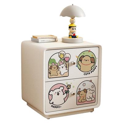 2025爆款||皮革床头柜设计感小众