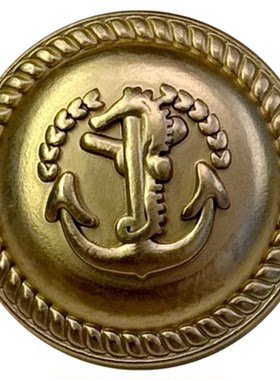小清新日系学院风船锚金属纽扣