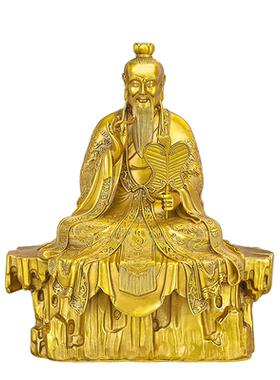 黄铜太上老君佛像供奉摆件装饰品
