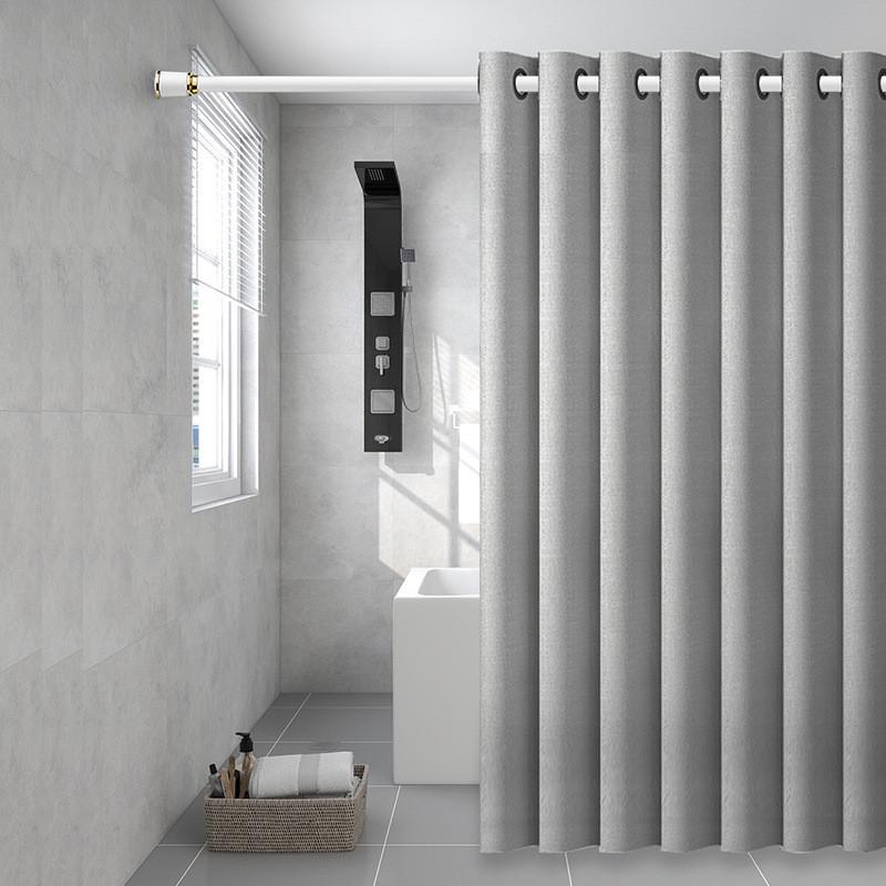 窗帘杆子打孔式款加厚窗帘罗马杆阳台客厅卧室简易安装伸缩免打孔