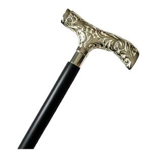 英伦绅士镀银手杖镀金手柄拐杖男士银质拐棍沃克英文明杖礼品礼物