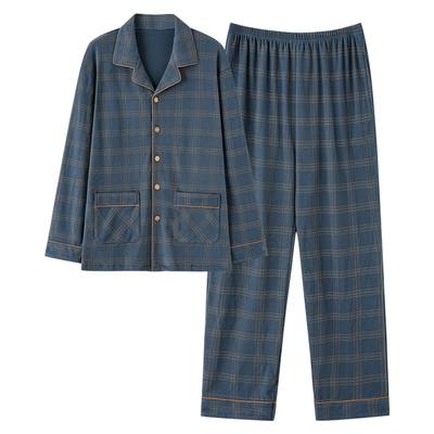 浪莎德绒保暖加肥加大开衫睡衣男