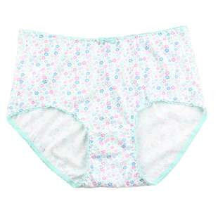 蝶安芬内裤女中高腰纯棉印花裤衩轻薄透气100%全棉女生小平角裤衩