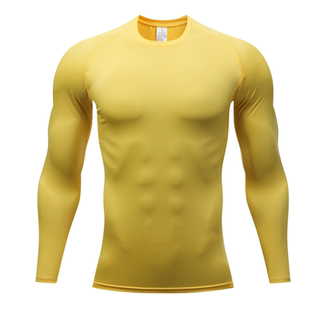 运动紧身衣男篮球跑步田径训练打底衫长袖速干透气高弹健身训练服