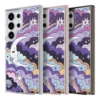 THE HOODxCarly艺术家联名 Moon Sisters适用于三星Galaxy S25/24/23 气垫防摔手机壳镜面保护壳