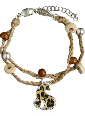 SWAHILL斯瓦山丘豹子刺绣手链