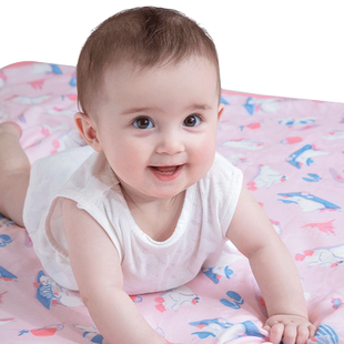 霍格Hoag新生儿包单包被大方巾浴宝宝春季夏天纱布盖毯婴儿被子