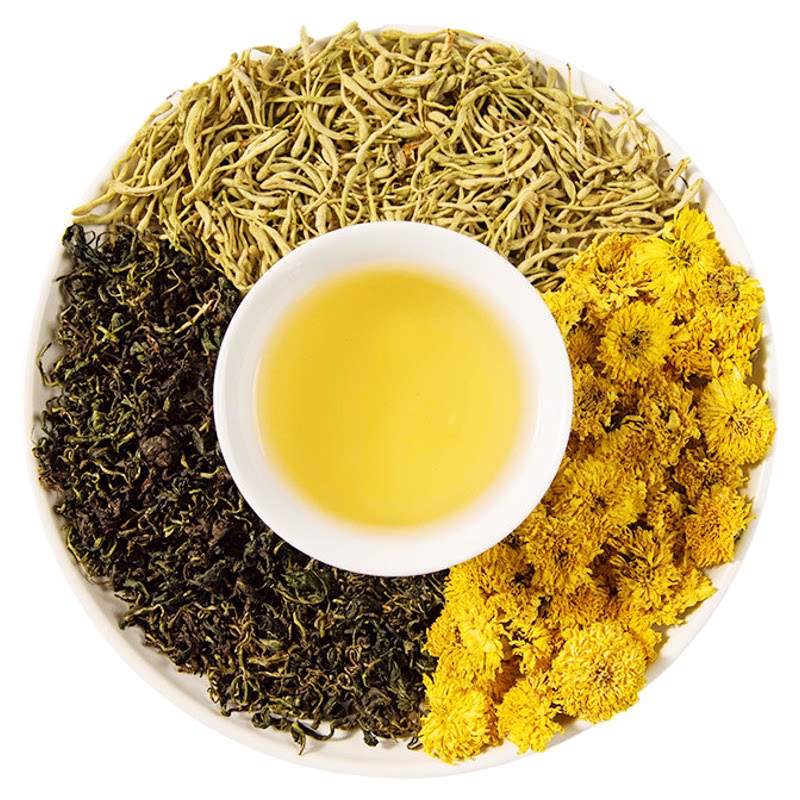 金银花菊花蒲公英茶凉茶上清熬夜茶菊花茶火热正品养生茶包泡水喝