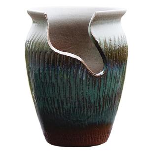 宜兴缺口造型瘦高多肉花盆粗陶切口陶瓷多肉植物陶罐法师悬崖老桩