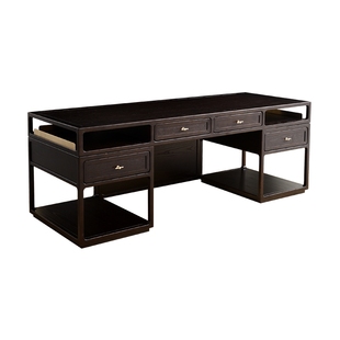 新中式实木书桌大班台现代禅意写字书法桌练字画案书画桌书房家具