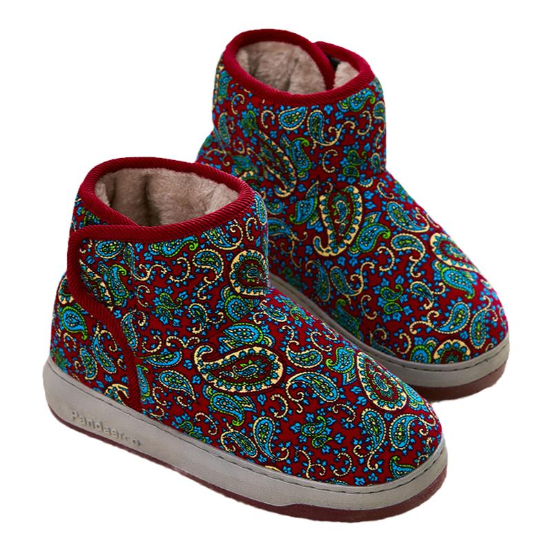 冬季棉鞋中老年人棉鞋加绒老人居家保暖鞋妈妈棉拖鞋防滑加厚外穿