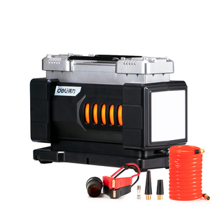 得力车载充气泵坦克双缸大功率胎压检测SUV汽车高压打气泵便携式