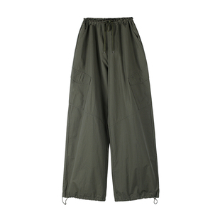 【沈梦辰同款】龙脸DRAGONFACE宽松抽绳工装裤垂感休闲裤