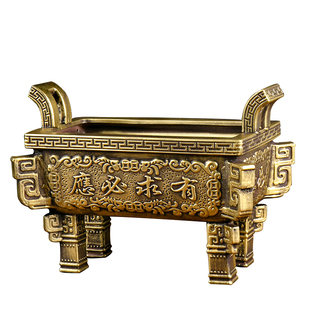 特大号陶瓷仿铜长方形方鼎香炉家用供奉室内户外插香烧香四方鼎炉