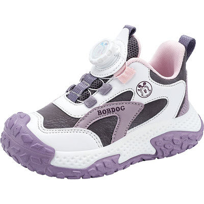 巴布豆女童皮面防水运动鞋