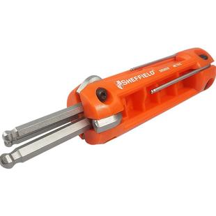 钢盾八件套折叠内六角扳手球头平头花型米字多功能六棱角扳手套装