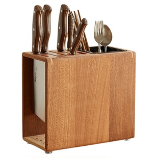 实木刀架置物架筷子筒筷笼一体家用厨房刀座刀具收纳架台面菜刀架