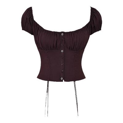 HouseofCB修身高级感褶皱胸衣