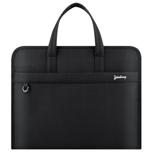 定制手提公文包男大容量商务拉链会议资料收纳文件袋防水电脑包女