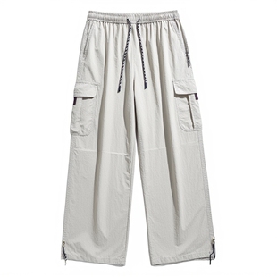 冰丝工装长裤子男孩夏季薄款直筒青少年速干初中学生运动休闲裤潮