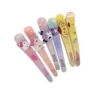 可爱卡通发夹女侧边刘海夹前额甜美卡通大号碎发鸭嘴夹子发卡头饰