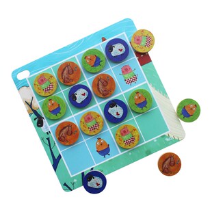 Pinwheel丛林动物农场池塘逻辑游戏九宫格拼图数独桌面益智玩具