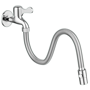 不锈钢水龙头延长管增压冲洗定型能万向防溅通用水软管加长延伸器