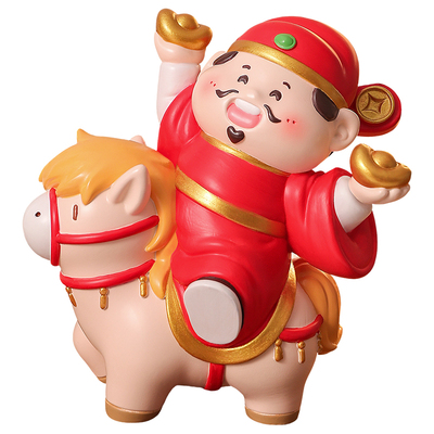 财神爷摆件办公室桌面装饰招财