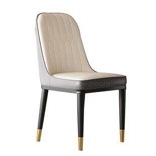 三梦奶油风餐椅家用高级现代简约靠背椅子铁艺餐椅咖啡店椅子凳子