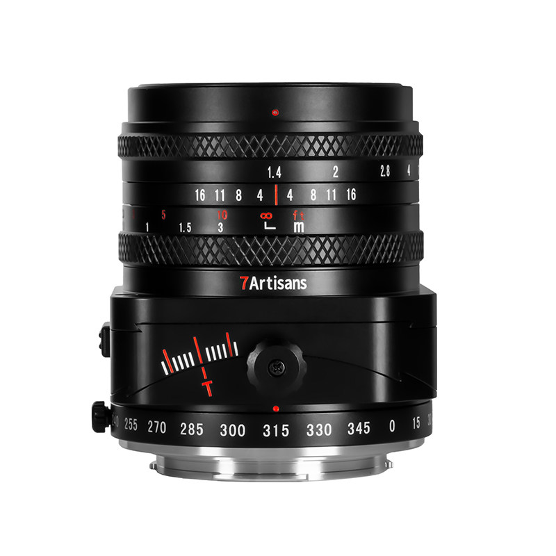 七工匠50mmF1.4移轴平移倾斜镜头适用索尼E富士FX/M43微单相机