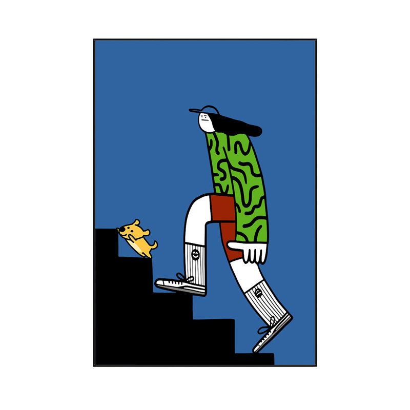 克莱因蓝创意小众艺术趣味装饰画