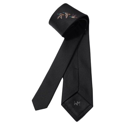 WILLIAMMILTON雁字书刺绣领带