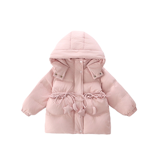 儿童长款羽绒服冬季女童冬装加厚外套2025新款宝宝冬天小女孩棉服