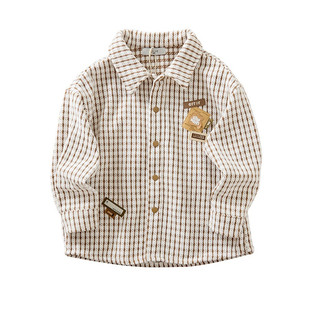 男童衬衫春秋2025新款儿童衬衣薄款宝宝男孩秋装外套帅气时尚时髦