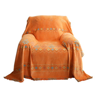 新款美式风单人芝华仕沙发盖布巾防滑整张全盖沙发套罩高级感坐垫