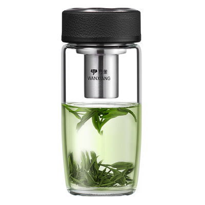 万象单层便携不漏水玻璃茶杯