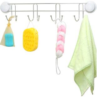 免打吸盘挂钩孔卫生间浴室不锈钢粘钩厨房创意毛巾挂架强承重壁挂