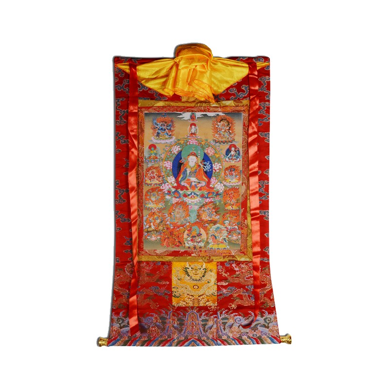 藏村莲师八变室内装饰壁画唐卡