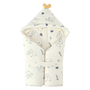 包被新生儿婴儿春秋纯棉秋冬加厚外出厚款抱被宝宝一体包裹被四季