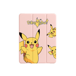 iPad Pro保护套2021款适用苹果平板电脑软壳mini5/6皮卡丘iPad7/8/9卡通可爱air3/4三折叠10.9寸女生11带笔槽