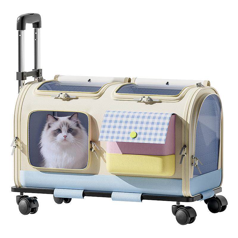 猫咪外出包双猫航空箱宠物拉杆箱