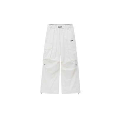 REVAN芮范设计师款工装风白色降落伞裤RL31301219