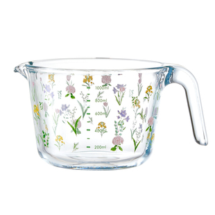 玻璃量杯厨房用食品级耐高温烘焙专用大容量牛奶刻度杯有手柄量筒